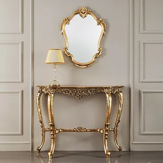 Golden console table