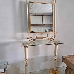 Glass Console & Mirror